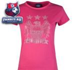 Женская футболка Манчестер Сити / Manchester City Essential Rhinestone T-Shirt - Pink - Womens