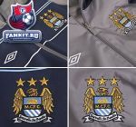Толстовка Манчестер Сити / Manchester City Reversible Jacket - Grey Steel/Dark Navy/White/Vista Blue