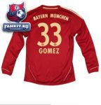 Бавария майка игровая длинный рукав домашняя Adidas 2011-13 красная / Bayern Munich Longsleeve Home Shirt 2012/13