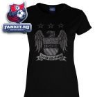 Женская футболка Манчестер Сити / Manchester City Essential Rhinestone T-Shirt - Black - Womens