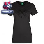 Женская футболка Селтик / Celtic Rhinestud Shamrock Logo Longline T-Shirt - Grey - Womens