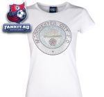 Женская футболка Манчестер Сити / Manchester City Retro Rhinestone T-Shirt - White - Womens