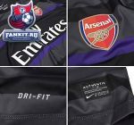 Футболка Арсенал / Arsenal Short Sleeve Pre Match Top 1 - Black/Anthracite/Court Purple/White