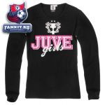 Женская кофта Ювентус / Juve girls black ls t-shirt