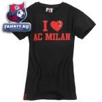 Футболка женская Милан / I love milan black woman t-shirt