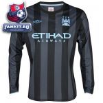 Манчестер Сити майка игровая длинный рукав третья 2012-13 Umbro темно-синяя / Manchester City Euro Away Shirt 2012/13 - Long Sleeved